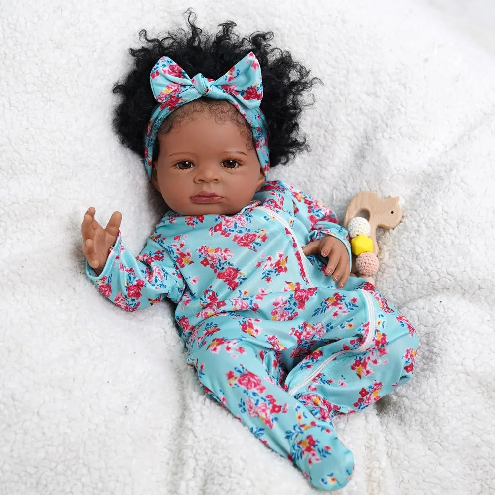 Bebê Reborn Realista Afro Lanny
